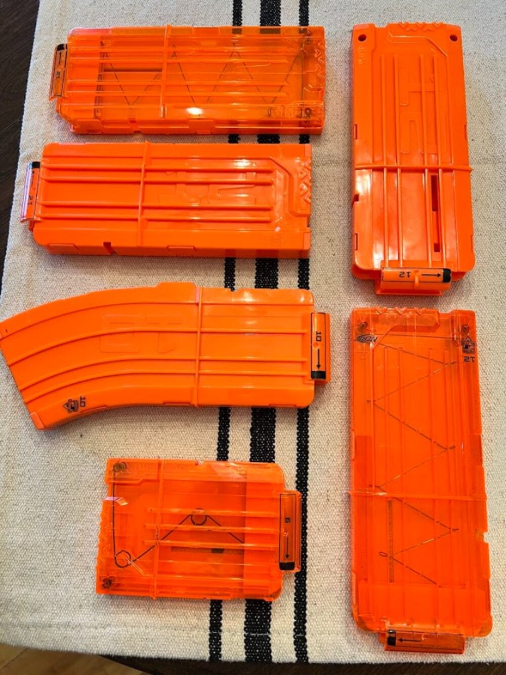 Nerf Dart Gun Magazine Lot of 6